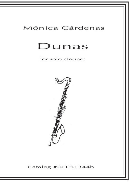 Cardenas: Dunas for solo clarinet (Hard Copy)