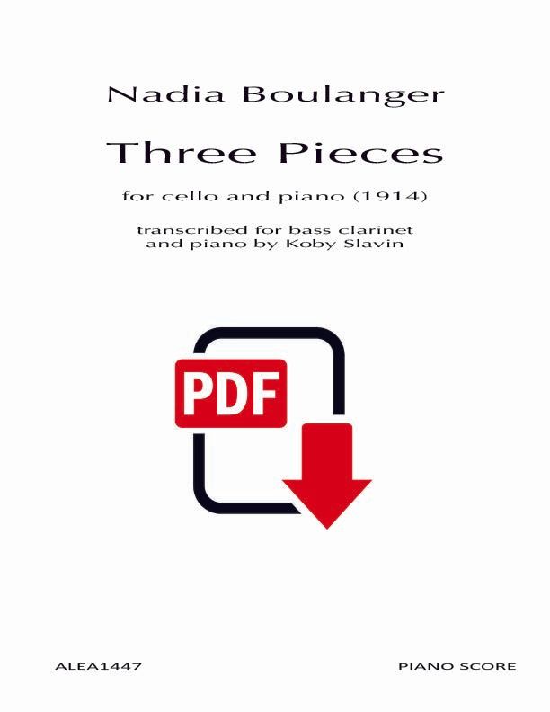 Boulanger: Three Pieces - original key (PDF)