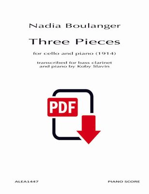 Boulanger: Three Pieces - original key (PDF)