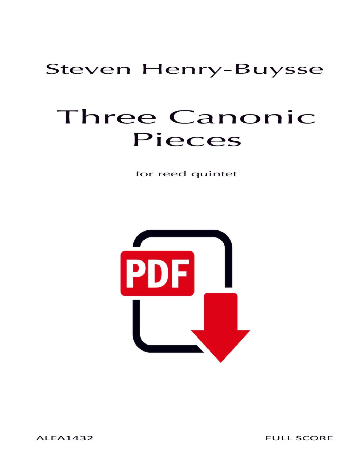 Henry-Buysse: Three Canonic Pieces (PDF)