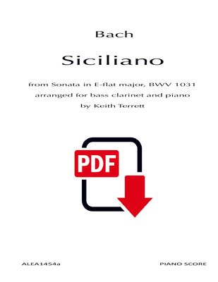 Bach: Siciliano for Bass Clarinet &amp; Piano (PDF)