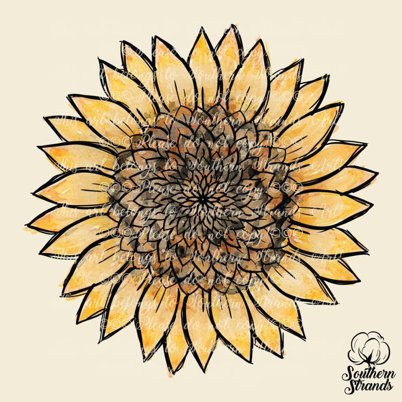 Watercolor Sunflower