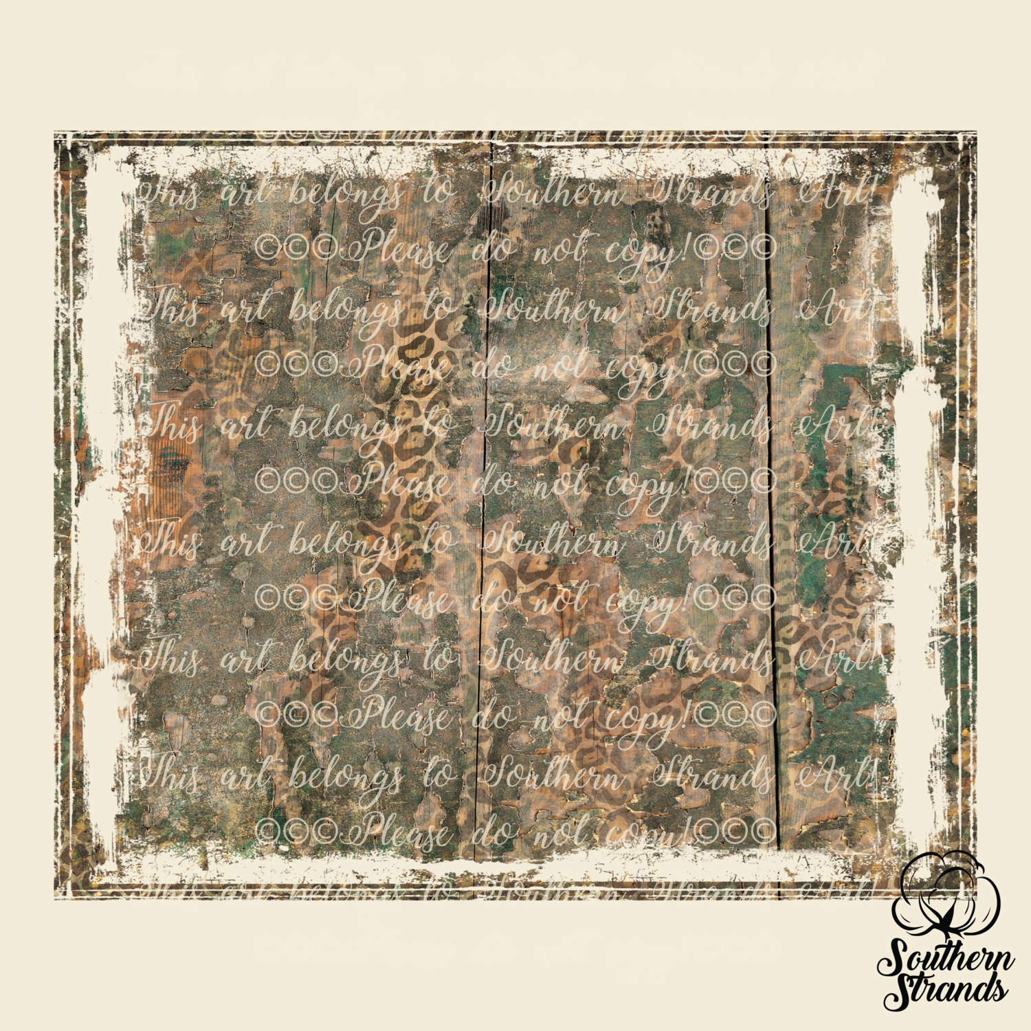 Green Leopard Peel Background