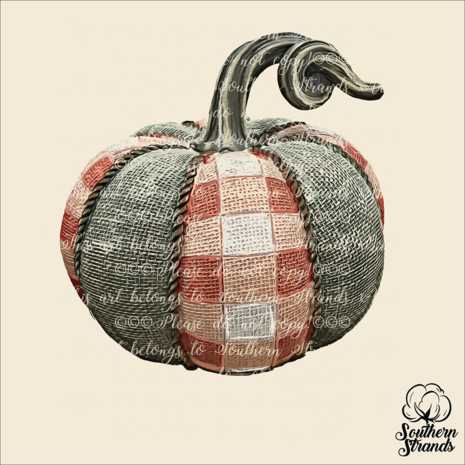 Orange Plaid Pumpkin