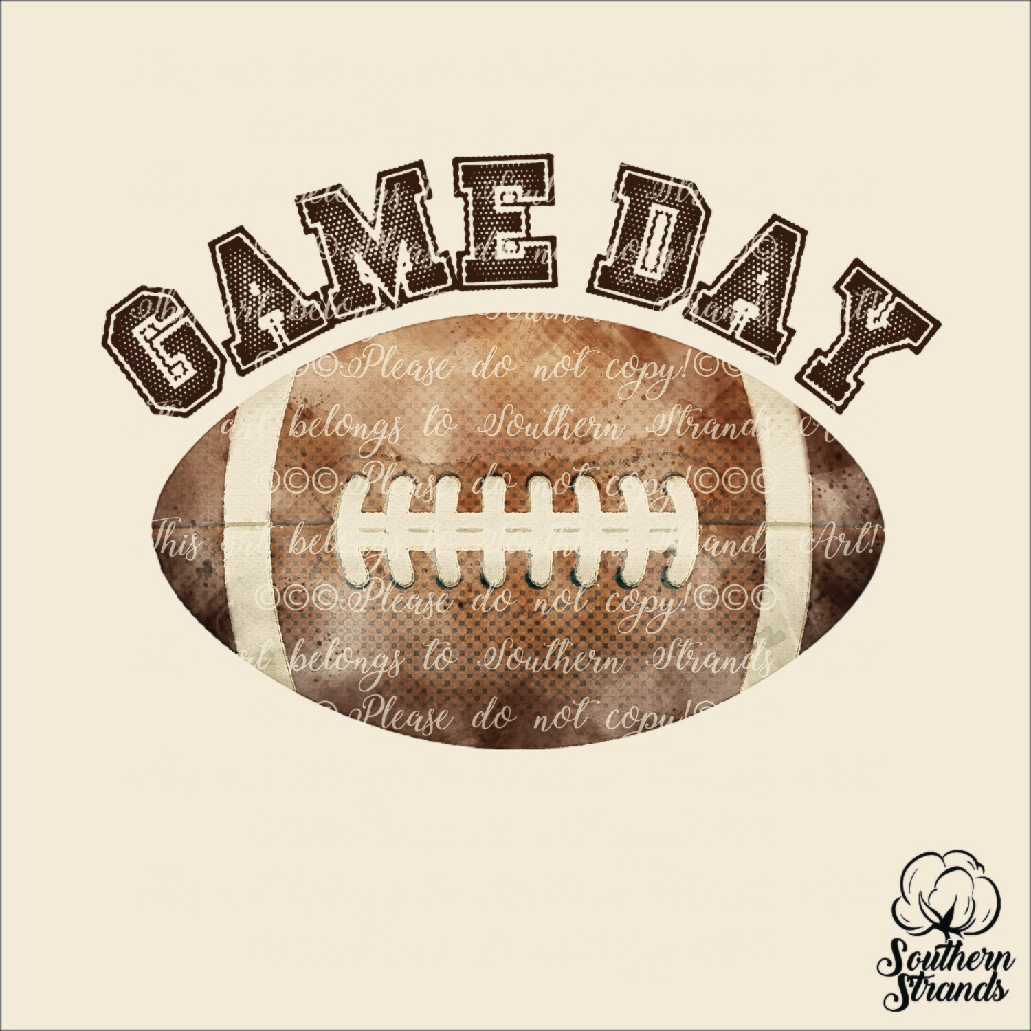 Game Day | Watercolor BLANK football design | Add your Own Team
