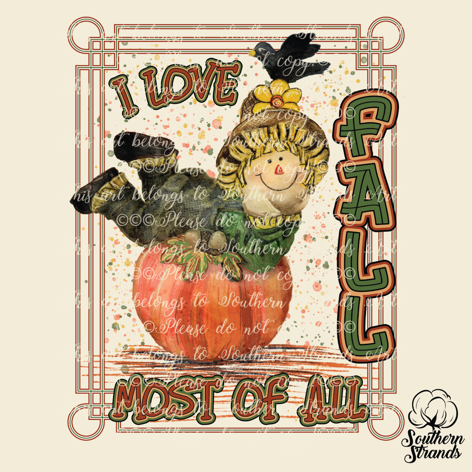 I Love Fall Scarecrow