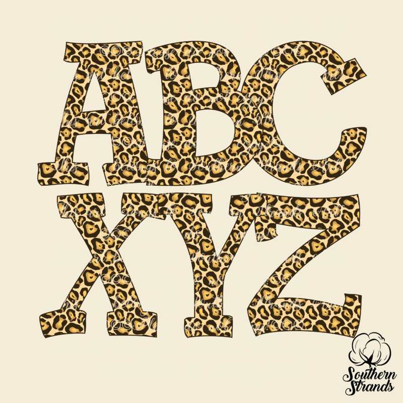 Hand Written Leopard Alpha