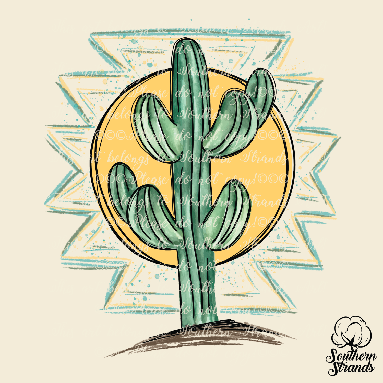 Aztec Cactus Moon