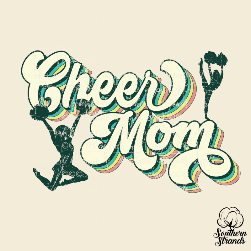 Retro Mom - Cheer - Retro Colors