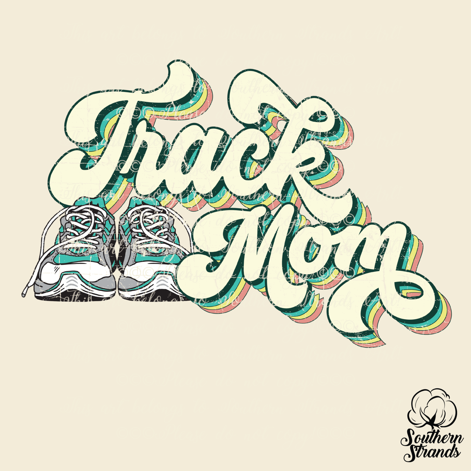 Retro Sports Mom - Track - Retro Colors