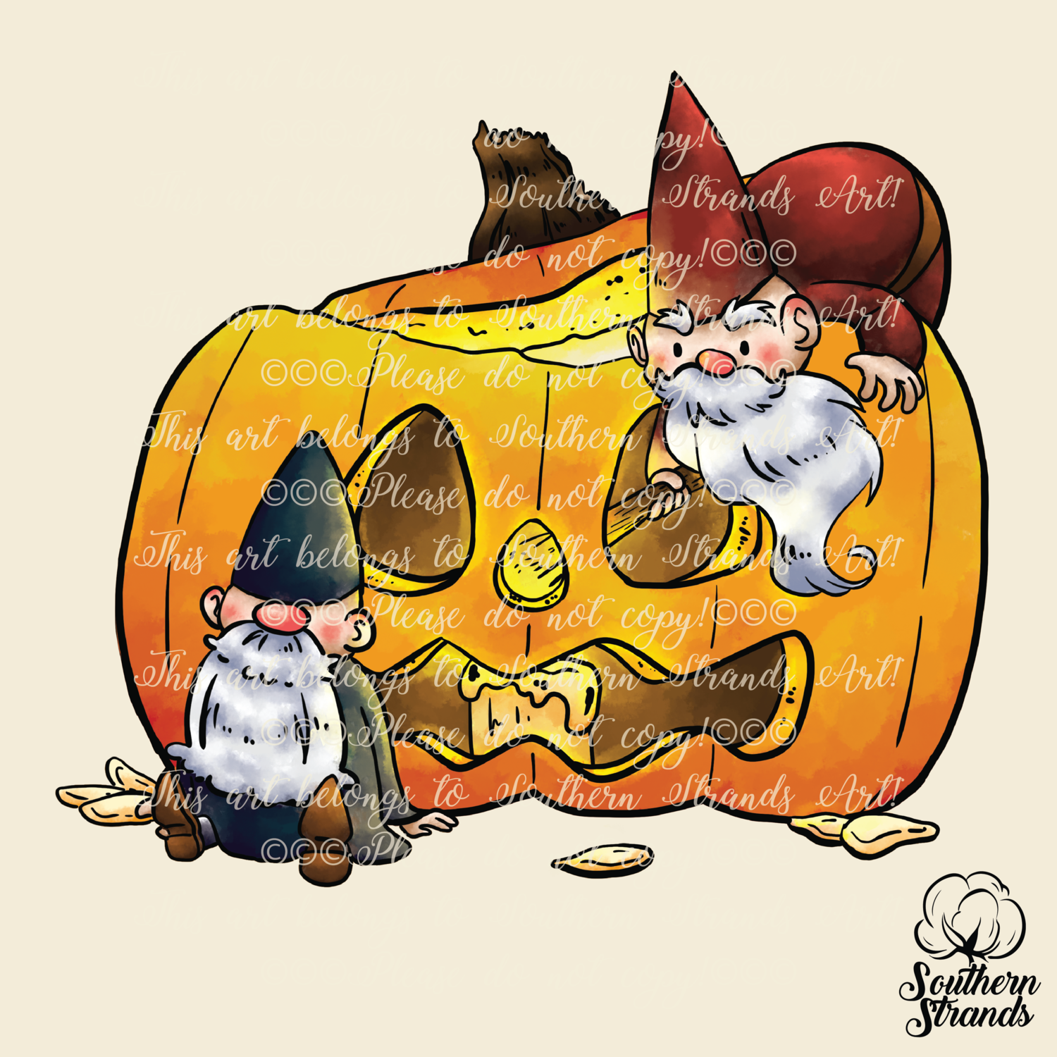 Carving Pumpkins - Gnomes