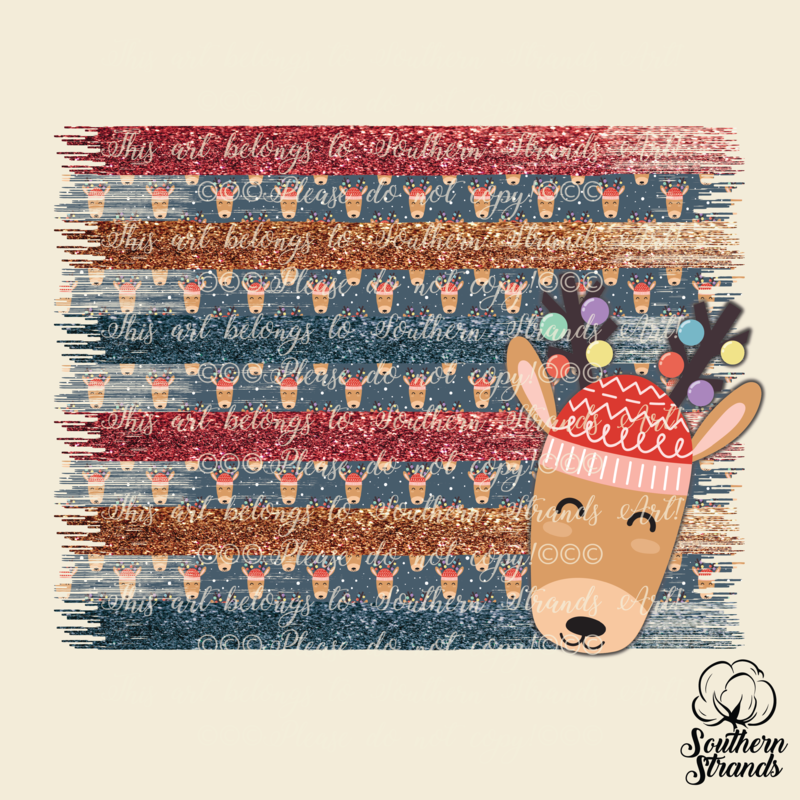 Christmas Deer | Backdrop | Add Your Own Words