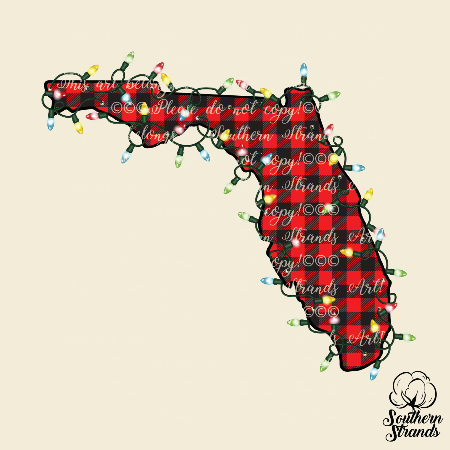 Florida in Lights Buffalo Plaid