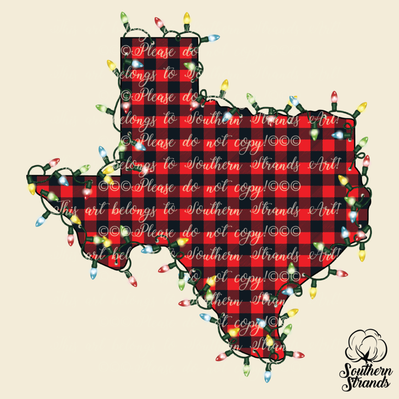 Texas in Lights Buffalo Plaid