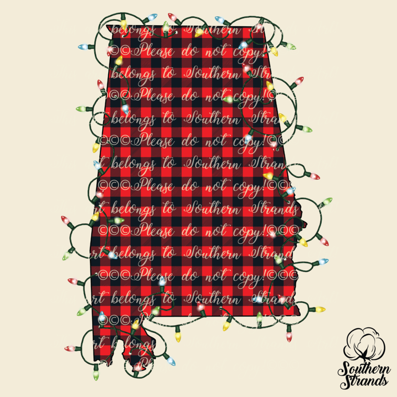 Alabama in Lights Buffalo Plaid