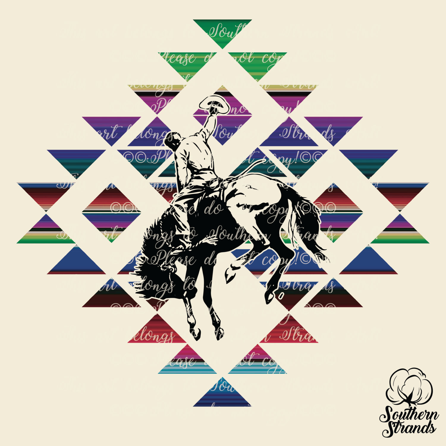 Aztec Serape Bronc Rider