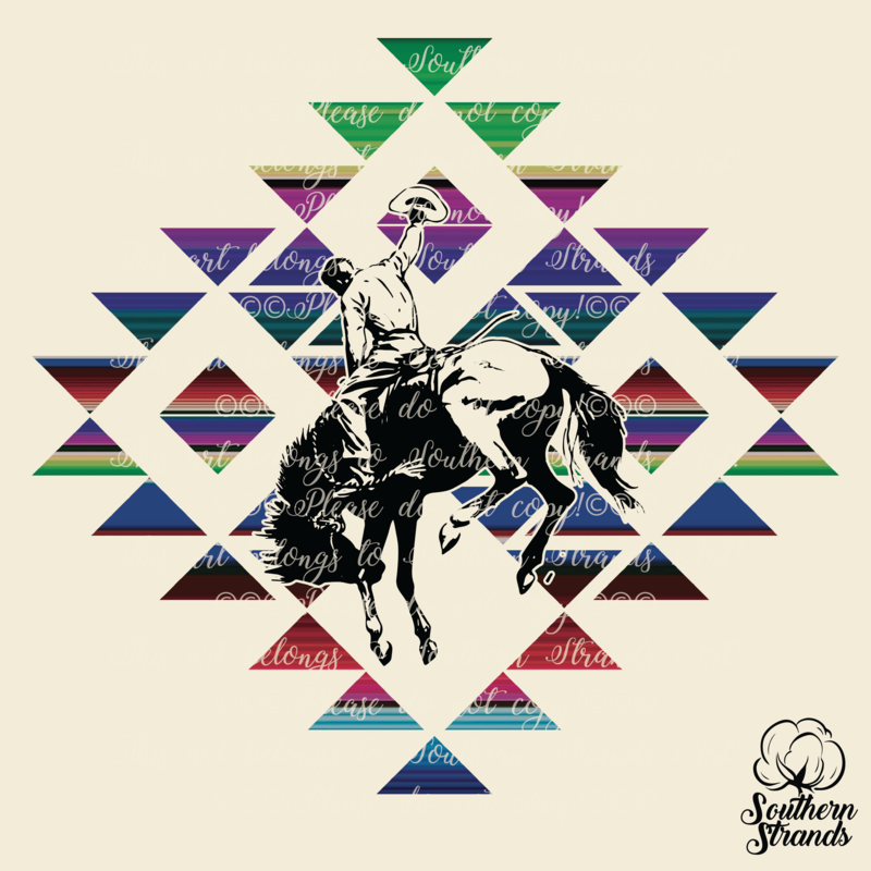 Aztec Serape Bronc Rider