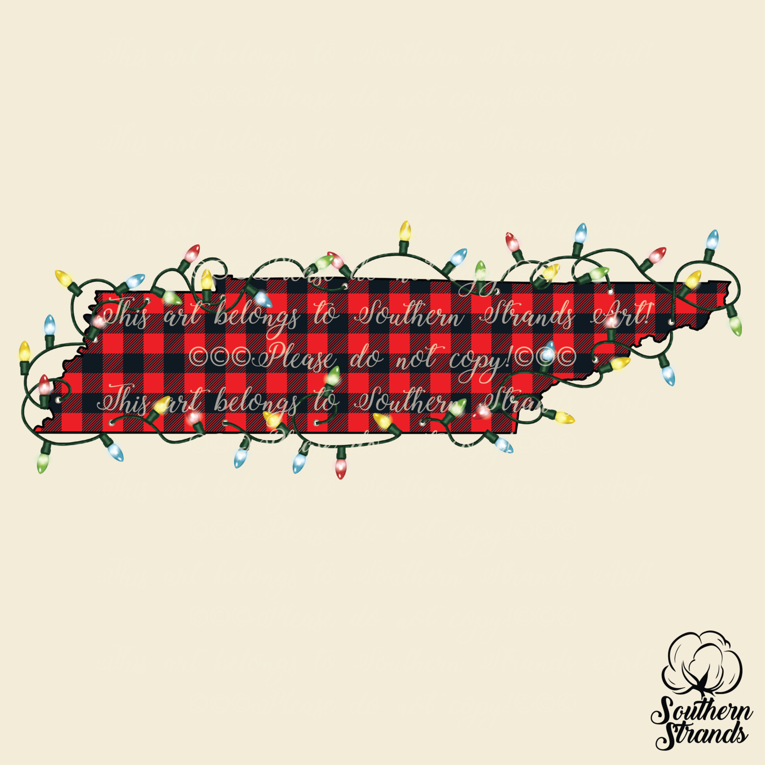 PNG &quot;Tennessee in Lights&quot; Buffalo Plaid