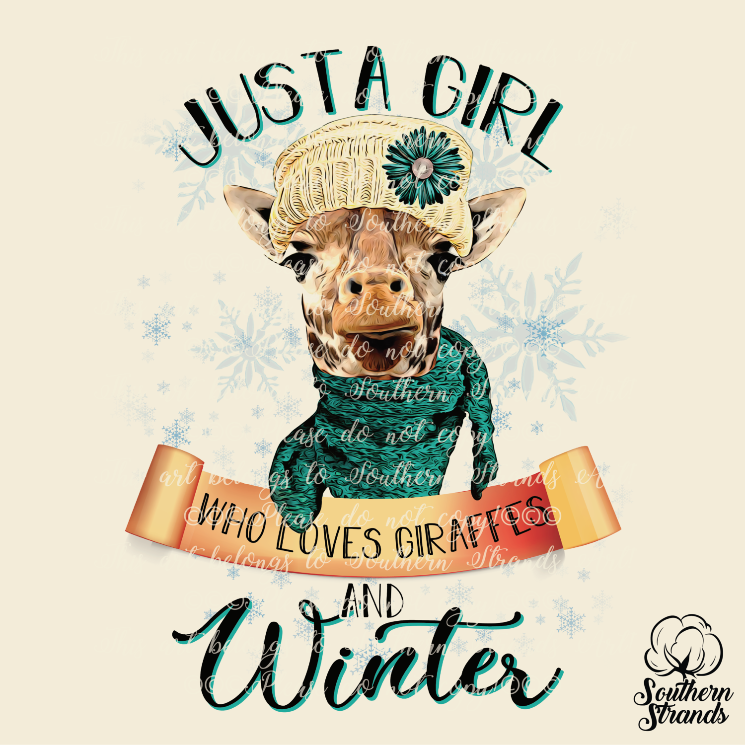 Girl Who Loves Giraffes and Winter