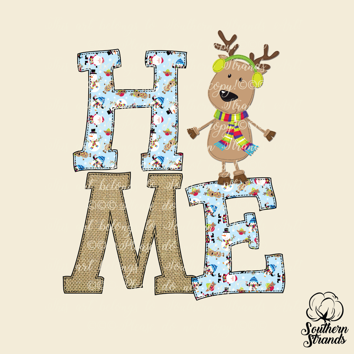 Reindeer HOME Zipcode Garden Flag KIT