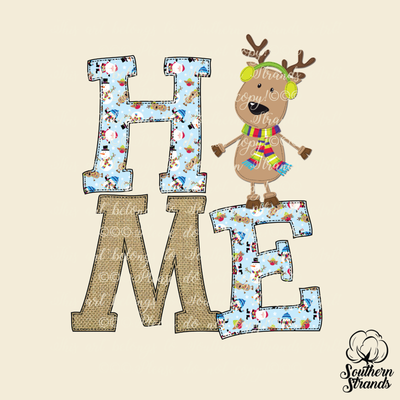 Reindeer HOME Zipcode Garden Flag KIT