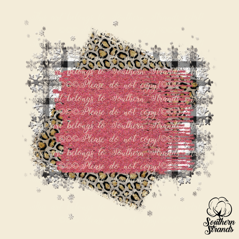 Leopard Glitter Plaid Background - red | Add Your Own Words