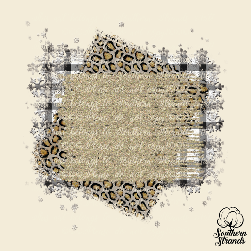 Leopard Glitter Plaid Background - gold | Add Your Own Words