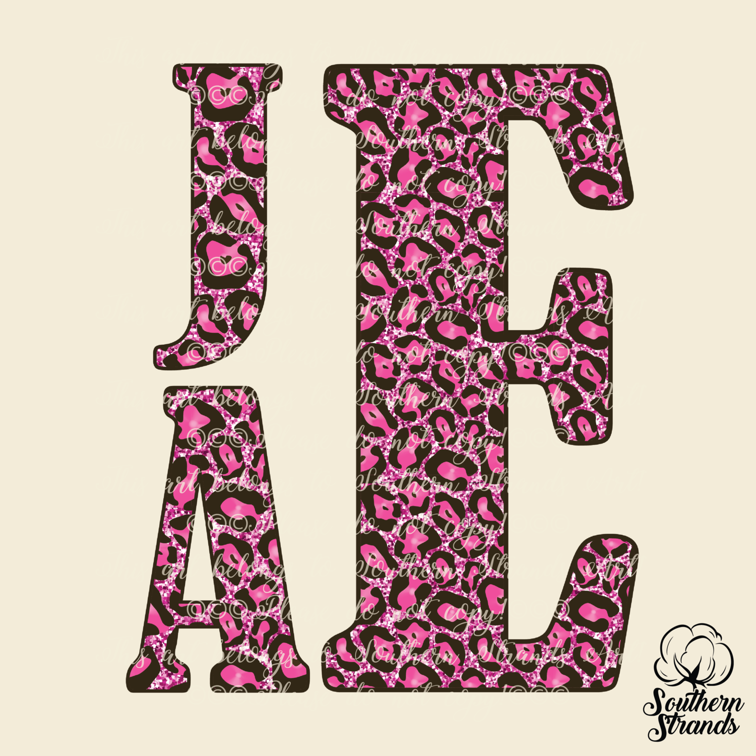 Pink on Pink Leopard Stacked Print Alpha
