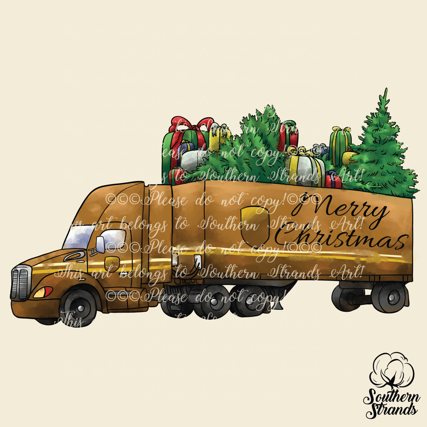 Christmas UPS Mail Truck 18 Wheeler