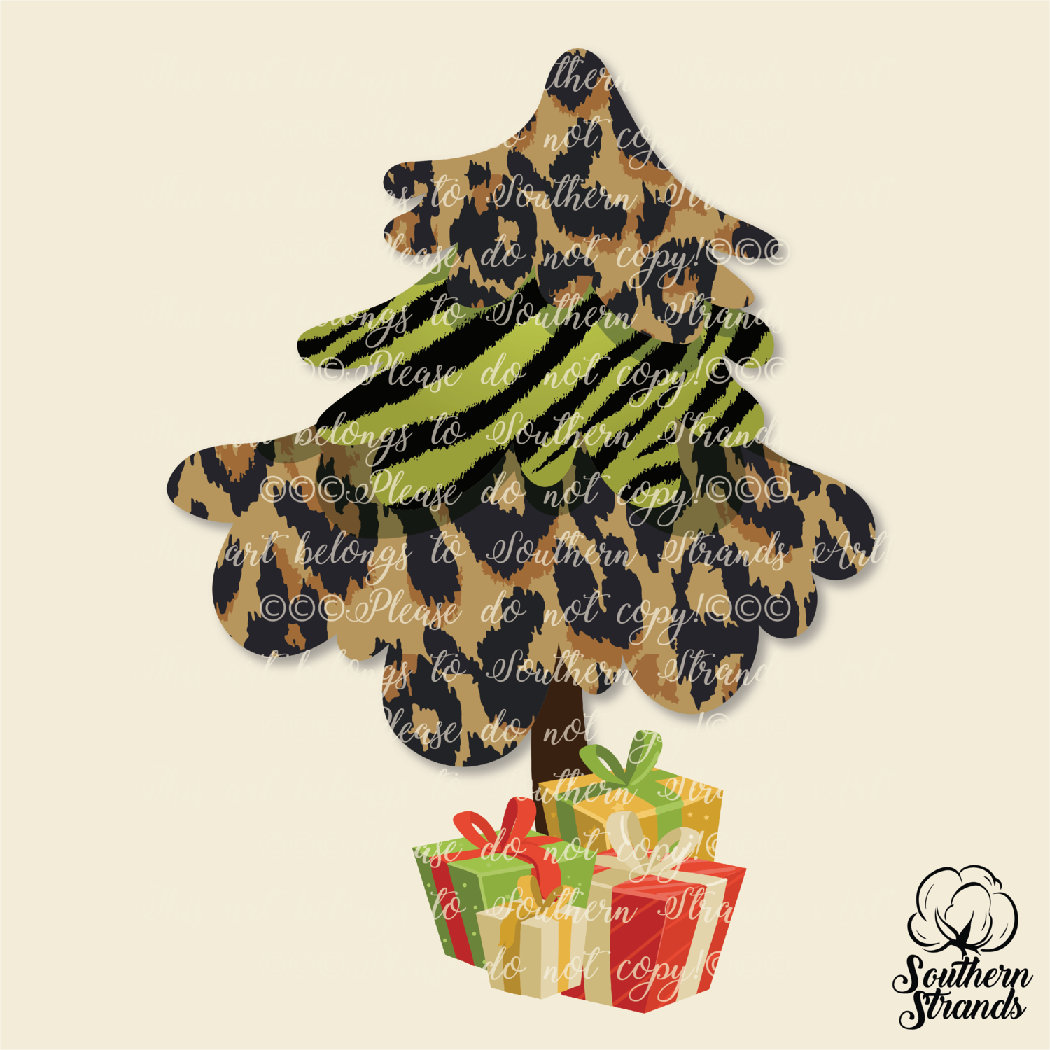 Animal Print Christmas Tree