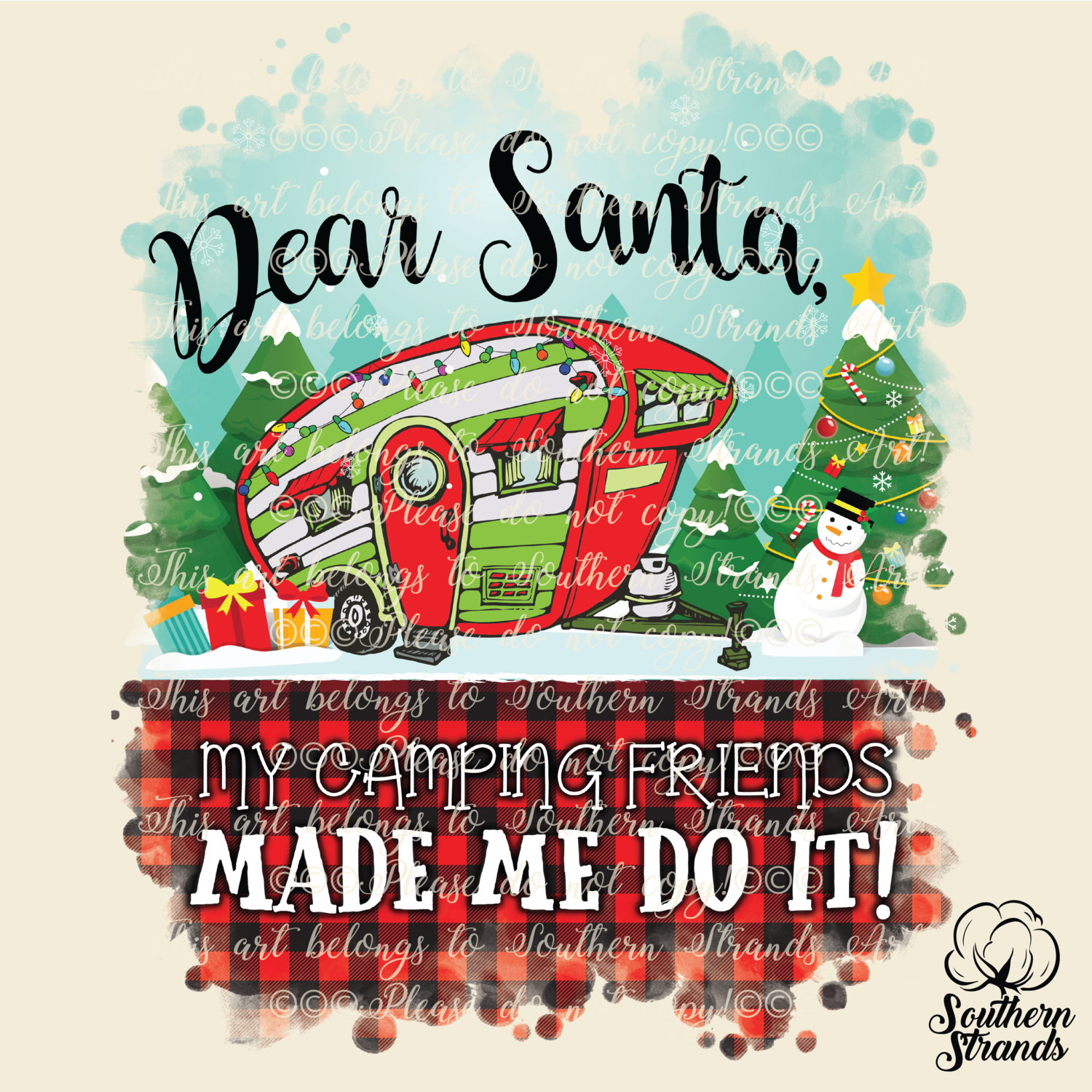 Christmas Camping Friends + FREE Ornament Design