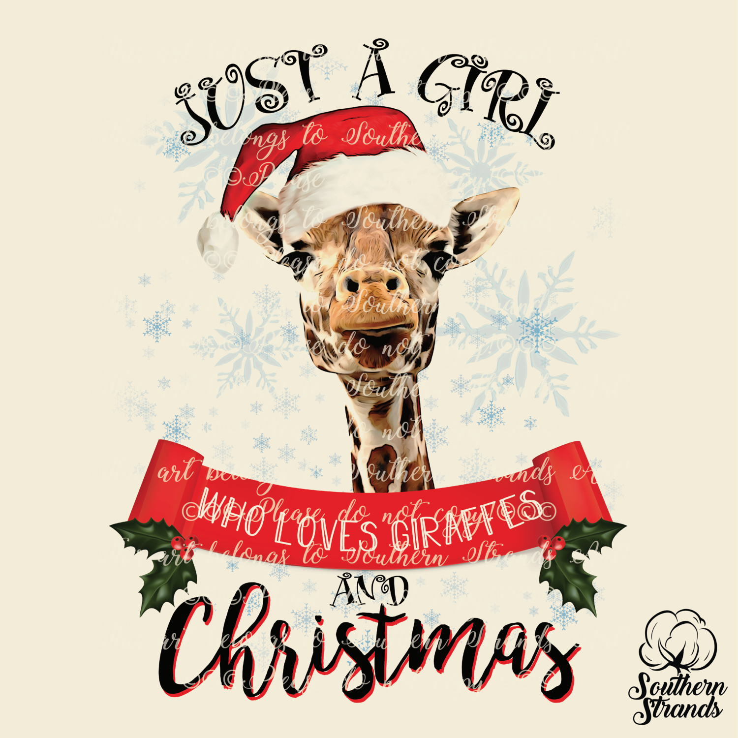 Just a Girl Who Loves Giraffes and Christmas