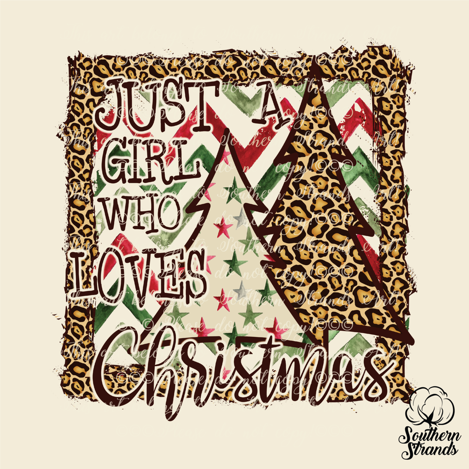 Just a Girl Who Loves Christmas - Leopard
