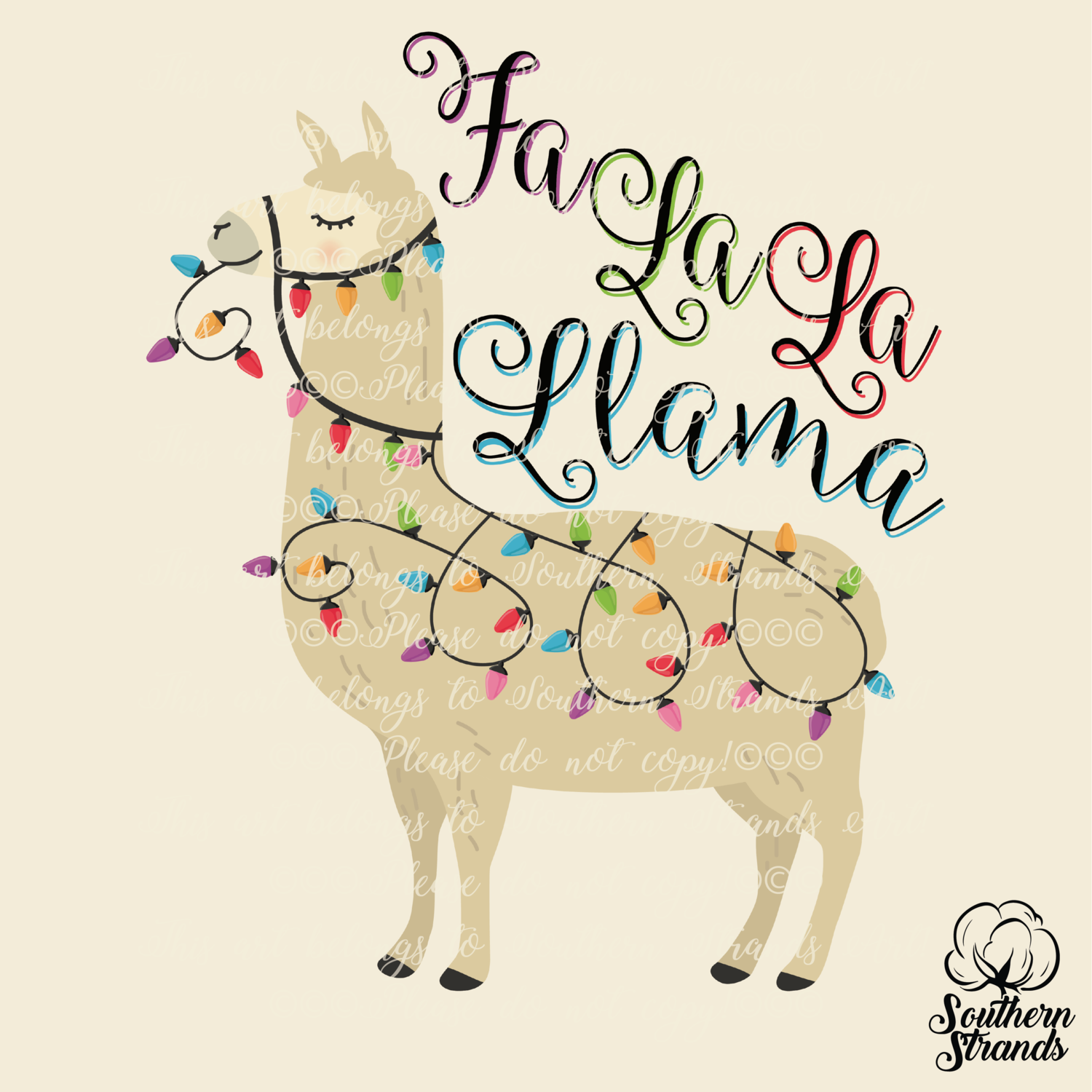 Fa La La Llama in Lights