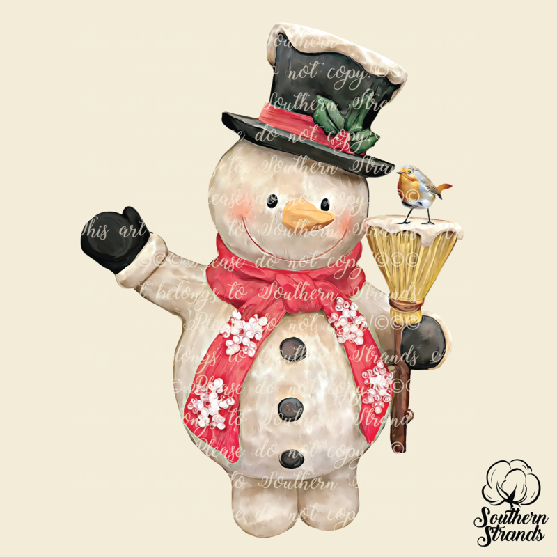 Snowman and Bluebird