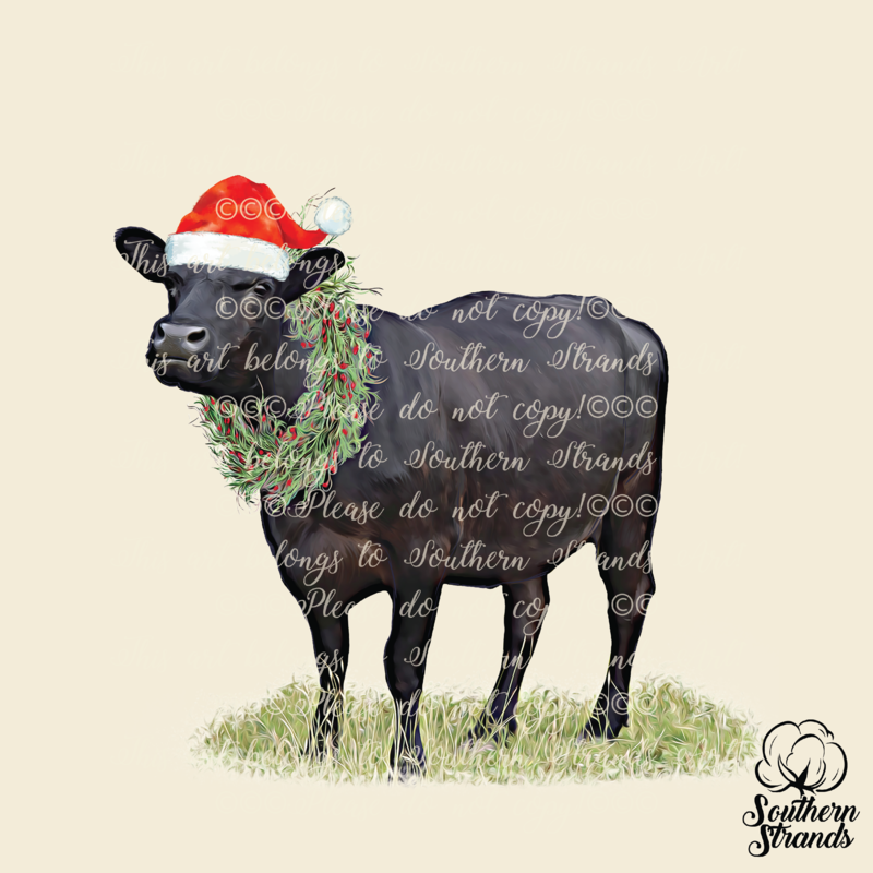Painted Santa Cow 3