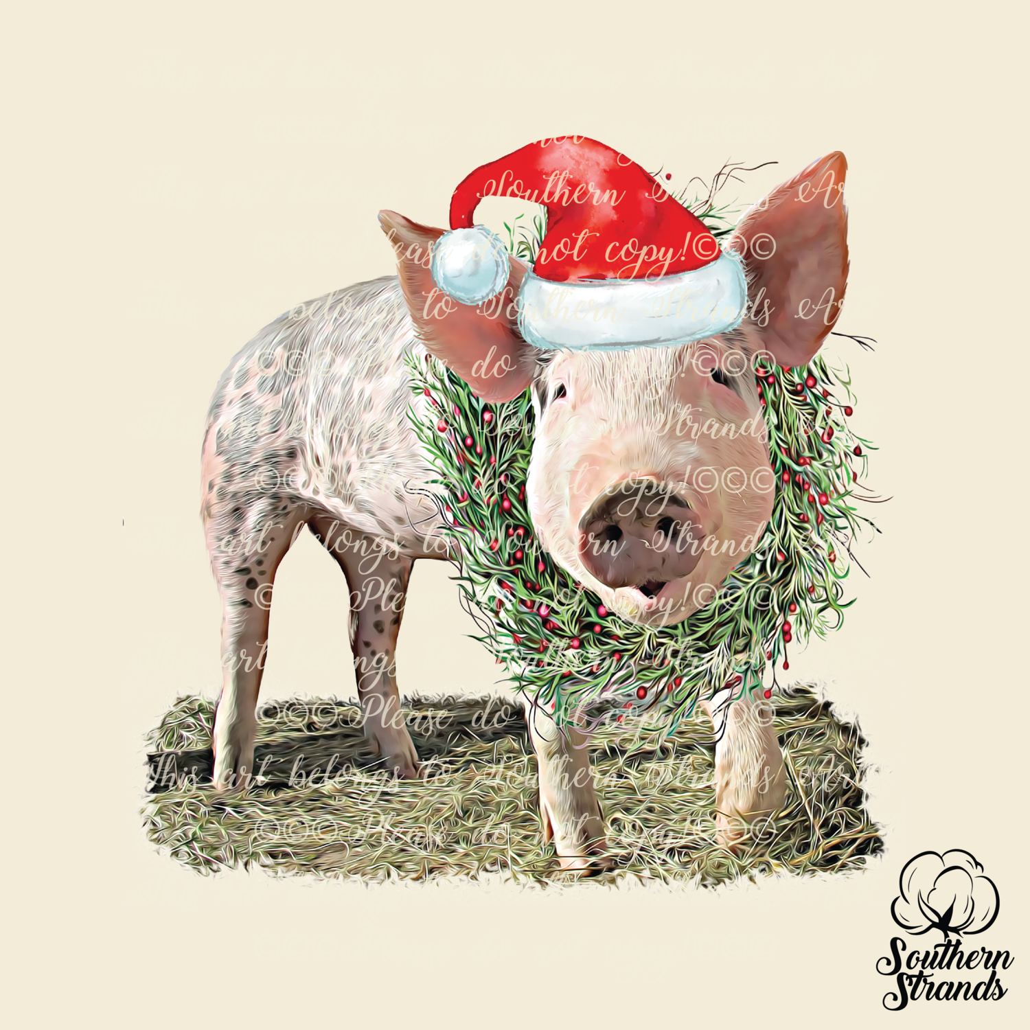 Painted Santa Pig