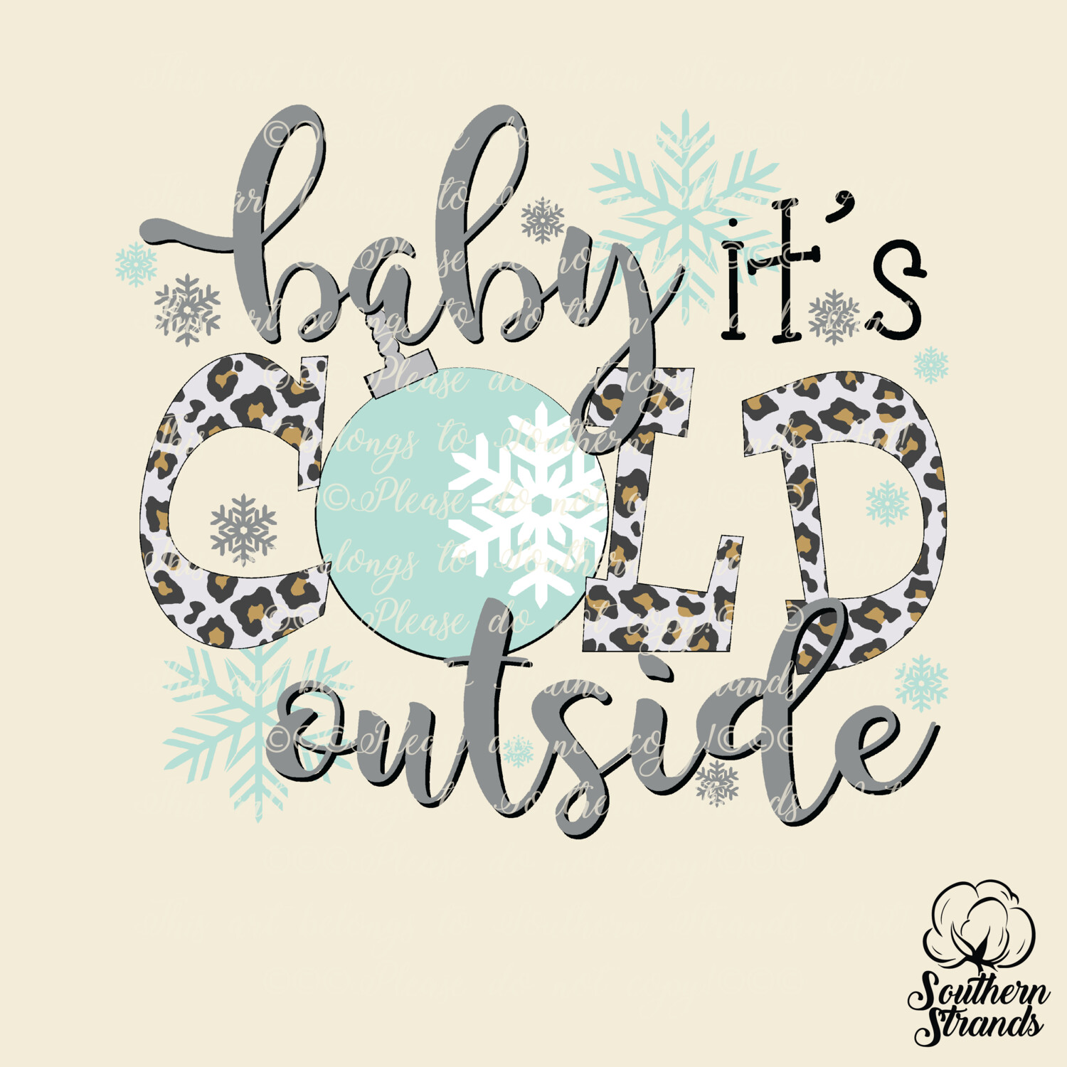 Baby It&#39;s Cold Outside Leopard-Mint