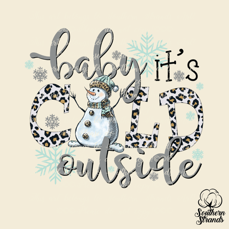 Baby It&#39;s Cold Outside Leopard-Mint SNOWMAN