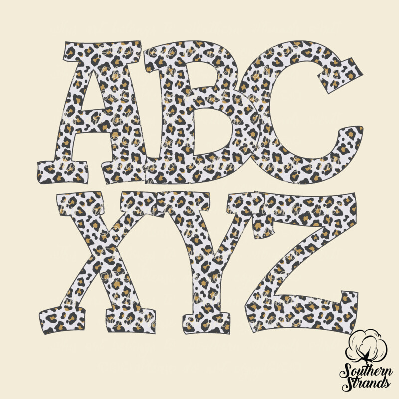 Hand Written White Leopard Alpha