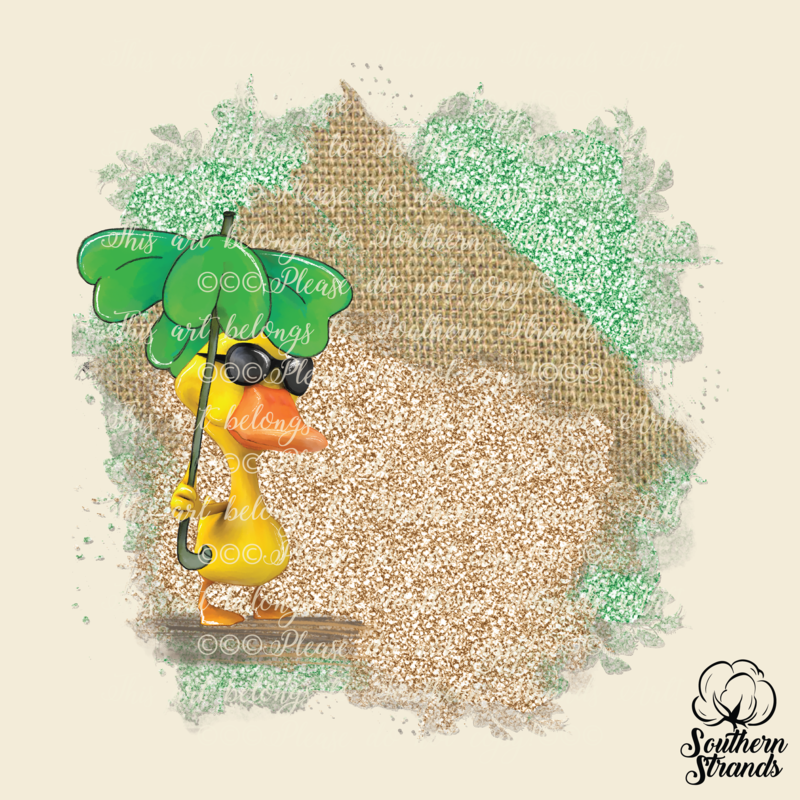 Glitter Duck Background - Add You Own Words
