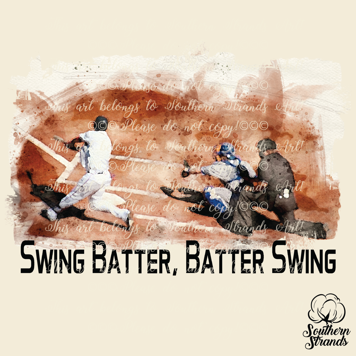 Swing Batter, Batter Swing - Royal Blue - Add Your Own Team