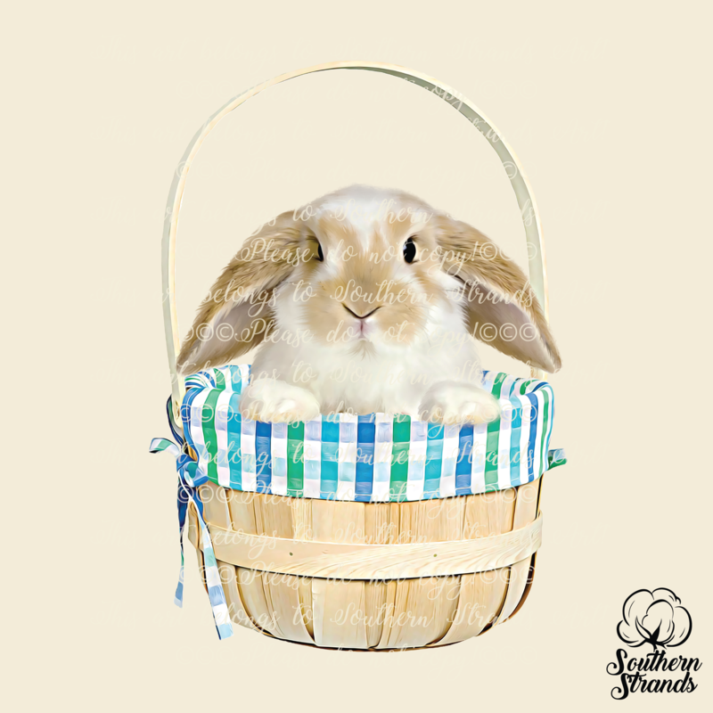 Blue - Easter Bunny Basket - Only