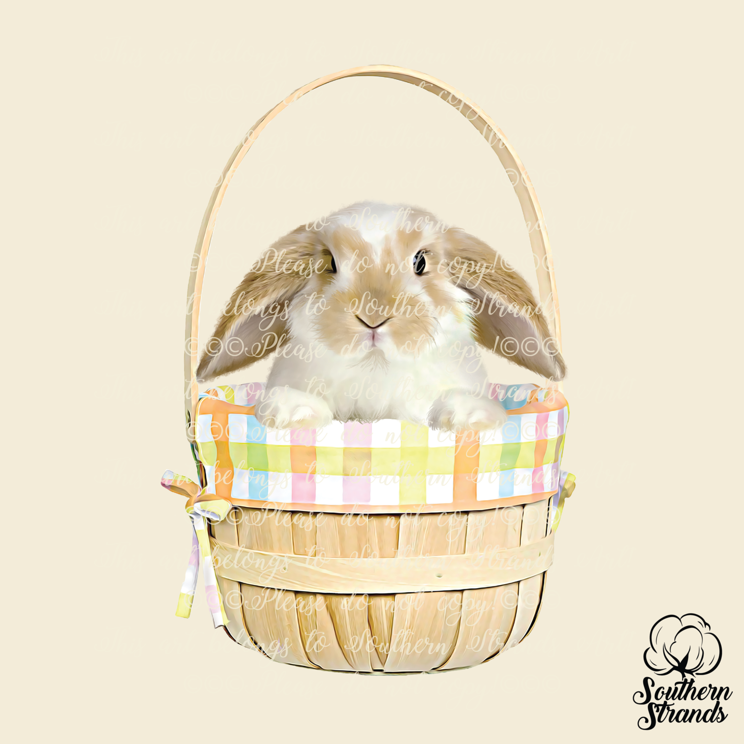 Pink - Easter Bunny Basket - Only