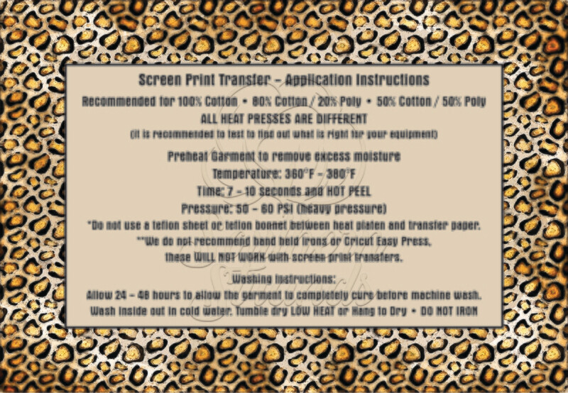 Screen Print Application Instructions