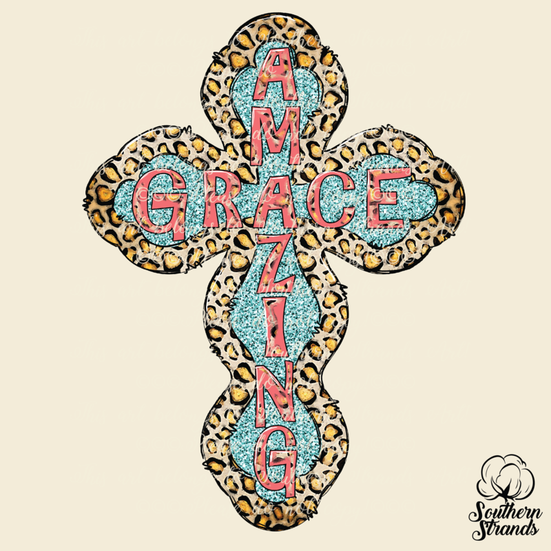 Amazing Grace Leopard Cross