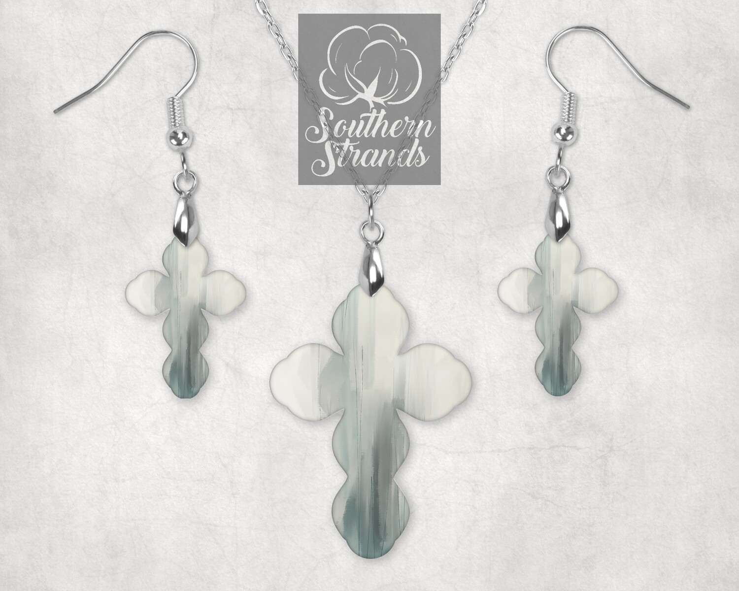 EC13 - JEWELRY - SS Scalloped Cross
