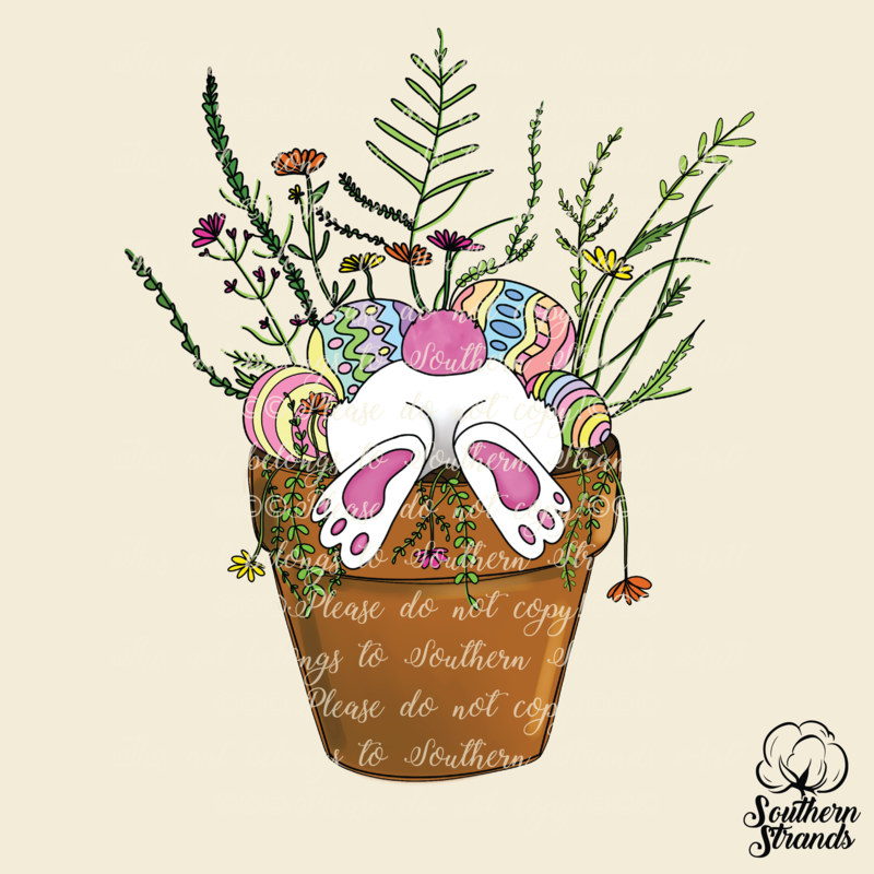Bunny Bottom - Flower Pot - Pink