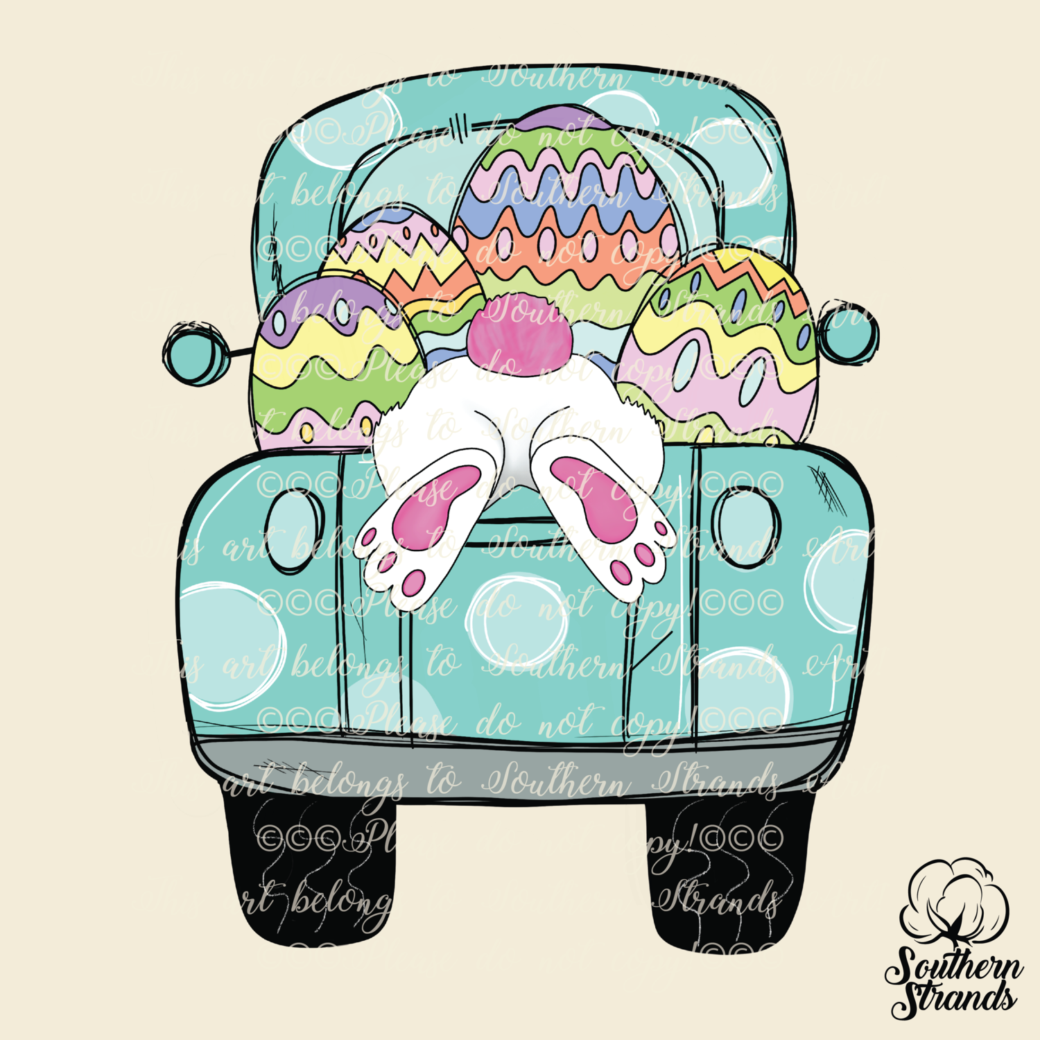 Bunny Bottom - Truck - Pink