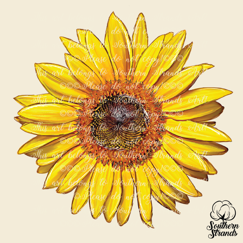 Single Sunflower | DIGITAL DESIGN